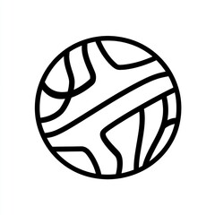 Naklejka premium Abstract Circular Design With Bold Black Lines