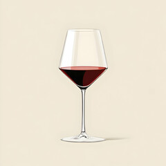 Red Wine Glass Illustration