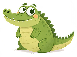 Naklejka premium crocodile cartoon. cartoon, animal, vector, crocodile, illustration, reptile, dinosaur, dragon, lizard, green, alligator, frog, cute, drawing, fun, wildlife, art, nature, character, gecko, dino, amphi