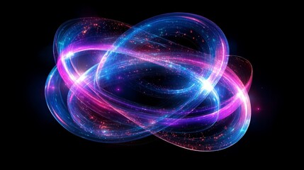 Abstract swirling luminous light energy flow design