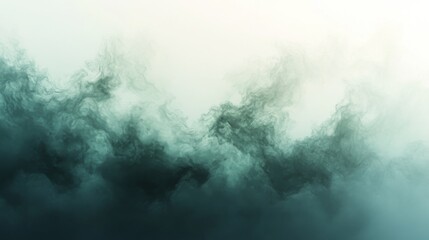 Abstract Teal Smoke Cloud Formation Background