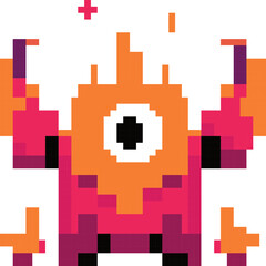 Pixel Flame Cyclops