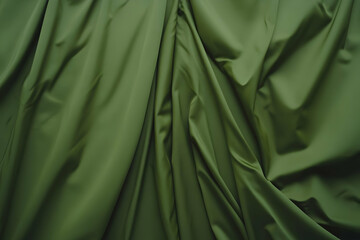 Olive Green Fabric Drape Illustration