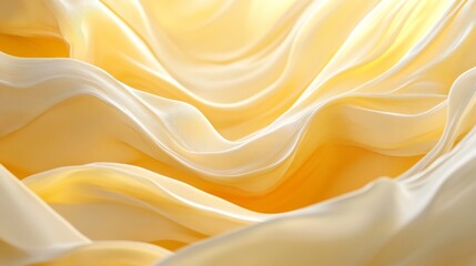 Obraz premium Golden Fabric Draped in Soft Waves of Light