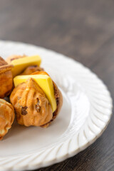 Butter-filled walnut-shaped walnut cake, photographed in Suzhou, Jiangsu, China
