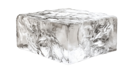 Ice cube on transparent background