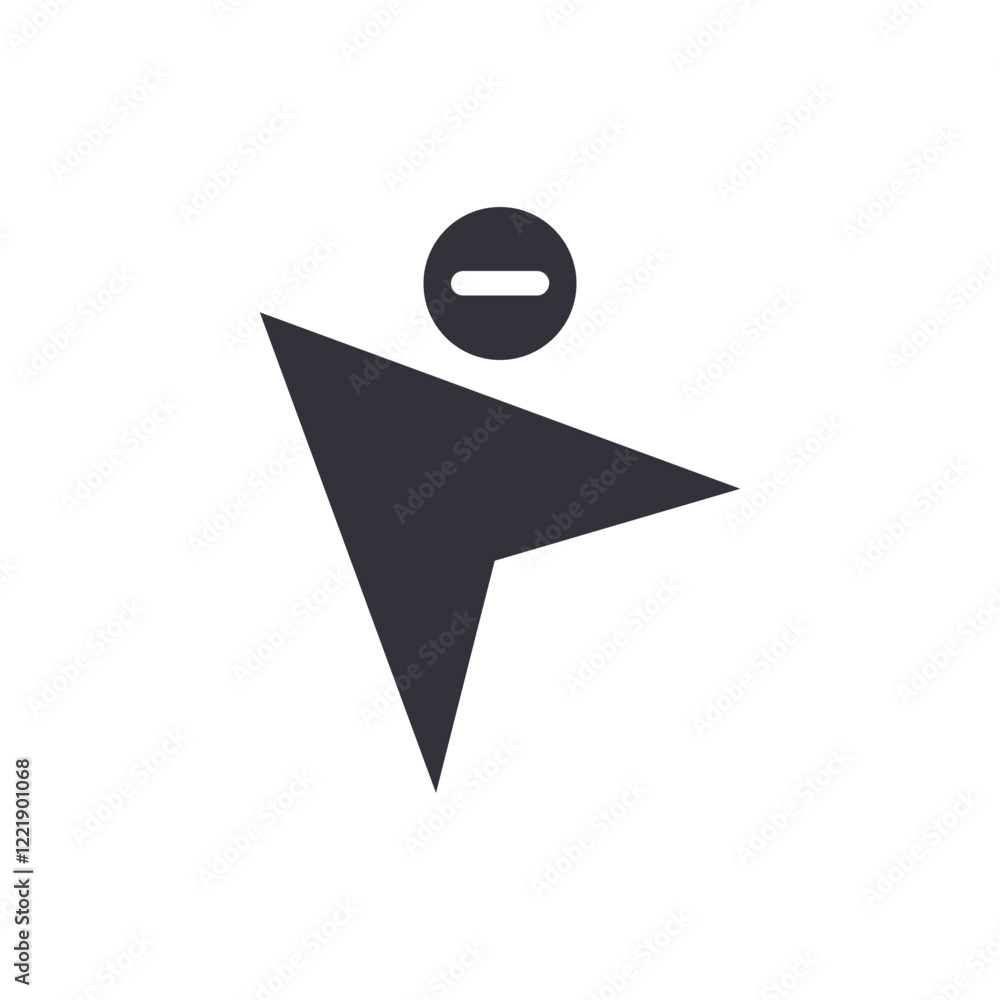 Poster cursor solid icons, minimalist vector illustration ,simple transparent graphic element .isolated on 