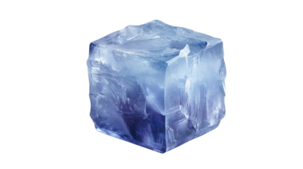 Ice cube on transparent background