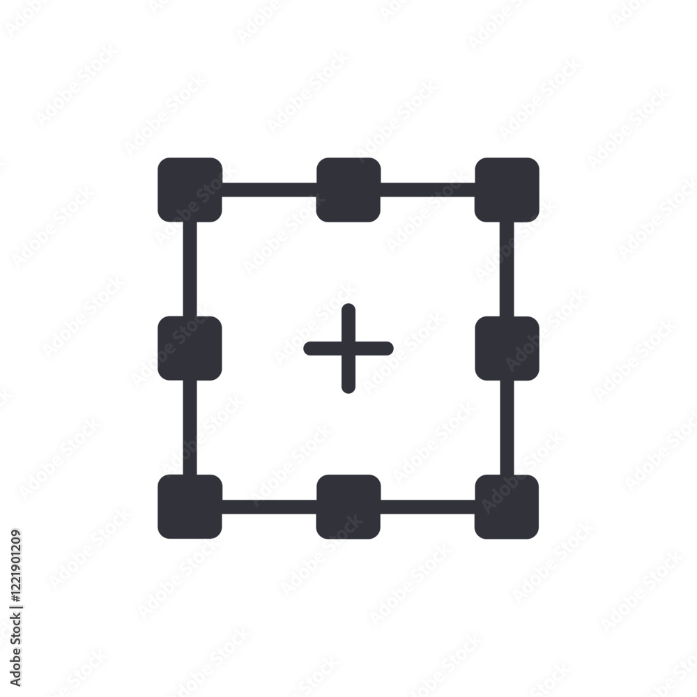 Poster transform cursor solid icons, minimalist vector illustration ,simple transparent graphic element .is