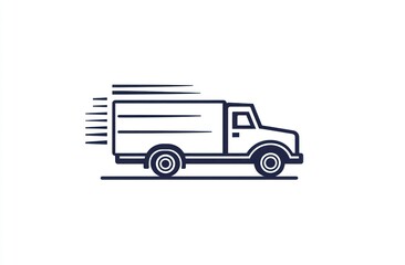 Fast delivery truck icon design illustration graphic