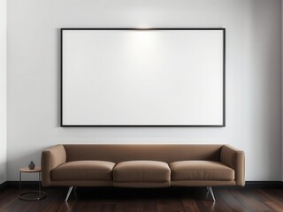 Modern wall art mockup featuring a sleek design against a neutral background, decoration, minimalist, modern