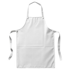 A clean white apron with neck straps and side ties, perfect for mockup or customization.