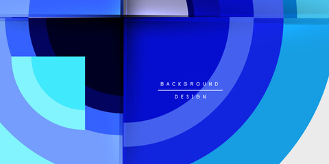 Techno circles and semi circles. Vector Illustration For Wallpaper, Banner, Background, Card, Book Illustration, landing page