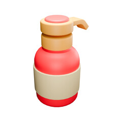 3d icon render a bottle of shampoo 