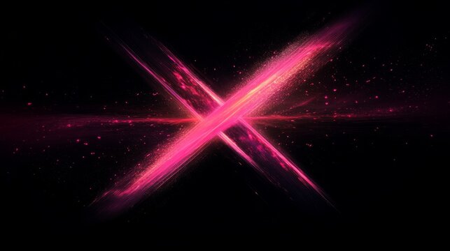 Pink Light Streaks Exploding Across Dark Background