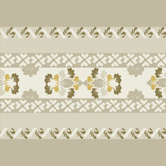 Ikat seamless floral pattern on vintage tone  , Motif ethnic  floral seamless textil,  embroidery, print striped ornament floral, pattern, design for wrapping, silk, scarf, background, text