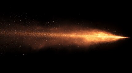 Obraz premium Golden Sparkles Streaming Across Dark Background