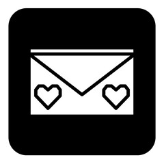 envelope icon with a valentine theme design