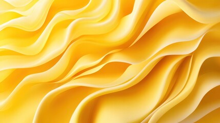 Fototapeta premium Abstract flowing yellow background with smooth curved surfaces, for texture or backdrop