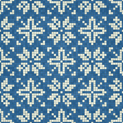Obraz premium Scandinavian style seamless vector mosaic tiles pattern