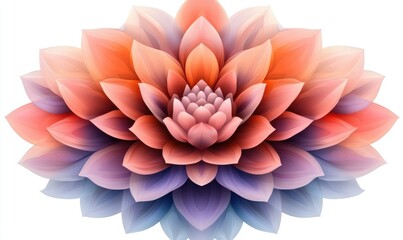 Fototapeta premium A vibrant magic flower shines in hues of pink and orange, showcasing its fantastical beauty, perfect for celebrating Women's Day in March and the arrival of spring