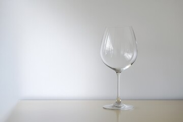 Fototapeta premium Elegant Wine Glass on Clean Background