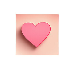 Pink Heart Shape on Soft Background for Romantic Themes
