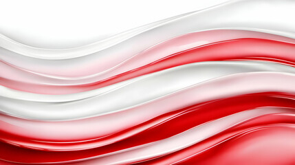 Obraz premium Abstract Red White Wave Background Illustration