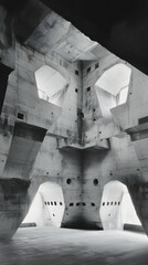 Obraz premium Abstract Concrete Structure Illustration