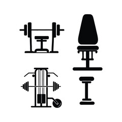 Fitness silhouette vector.