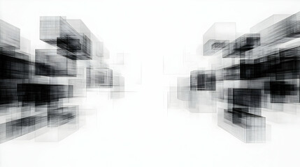 Abstract 3D Cube Grid Illustration