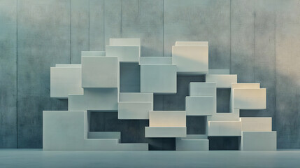 Abstract 3D Cube Structure Background