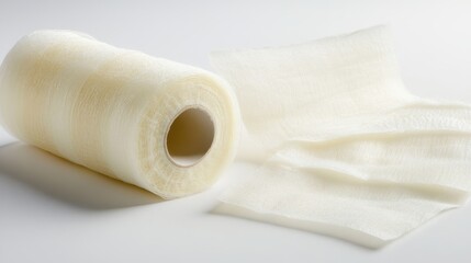 Plain White Bandages on Minimal Background