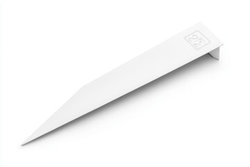 Simple White Bookmark on Plain Background