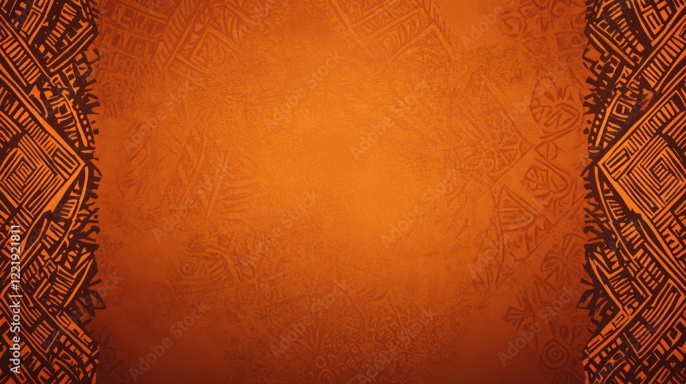 Poster ethnic patterned backdrop with abstract decorative art for digital or print use