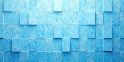 Abstract Light Blue Cubical Wall Texture with Subtle Variations in Tone and Depth