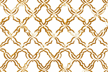 Naklejka premium Golden 3D Floral Pattern Background