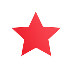 Bright Red Five-Pointed Star for Creative Designs