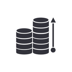 Data analytics solid icons, minimalist vector illustration ,simple transparent graphic element .Isolated on white background