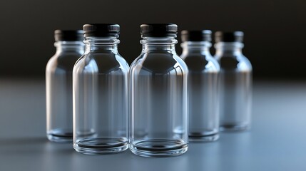 Glass Bottles Mockup: Clean and Minimalist Product Photography