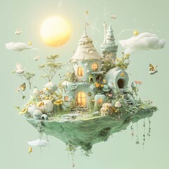Enchanting Fairy Castle Floating Island Dreamland