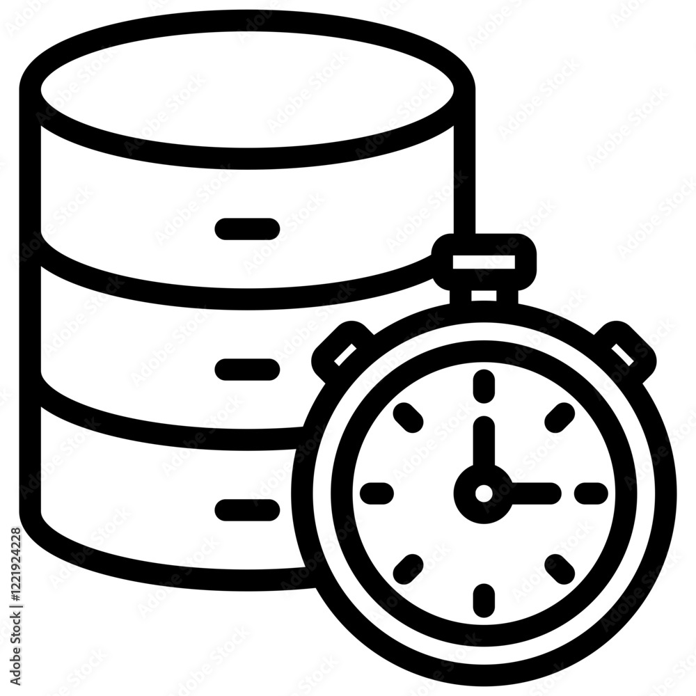 Poster real time data outline icon