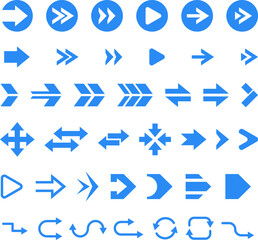 Blue Arrow Icon Collections