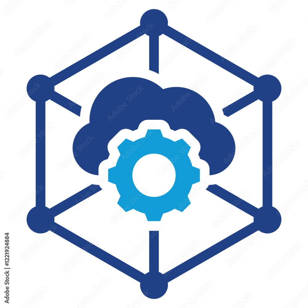 Poster edge computing dual tone icon