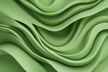 Obraz premium Abstract 3D Green Wave Background