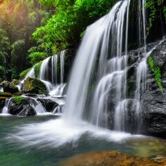 Obraz premium Embracing the Beauty of Nature's Symphony..Where Trees Whisper, Flowers Bloom, and Birds Sing