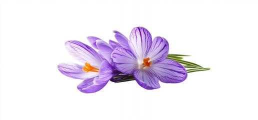 Beautiful Purple Crocus Flowers Spring Bloom Nature Botany Floral art White Macro Fresh Plant lilac