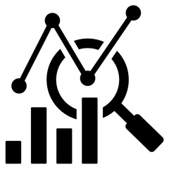 Data Analysis Solid Black Icon