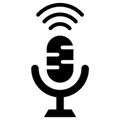 Voice Assistant Solid Black Icon