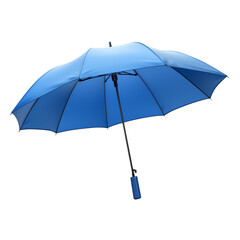Blue Umbrella with Open Canopy for Rain Protection and Shade